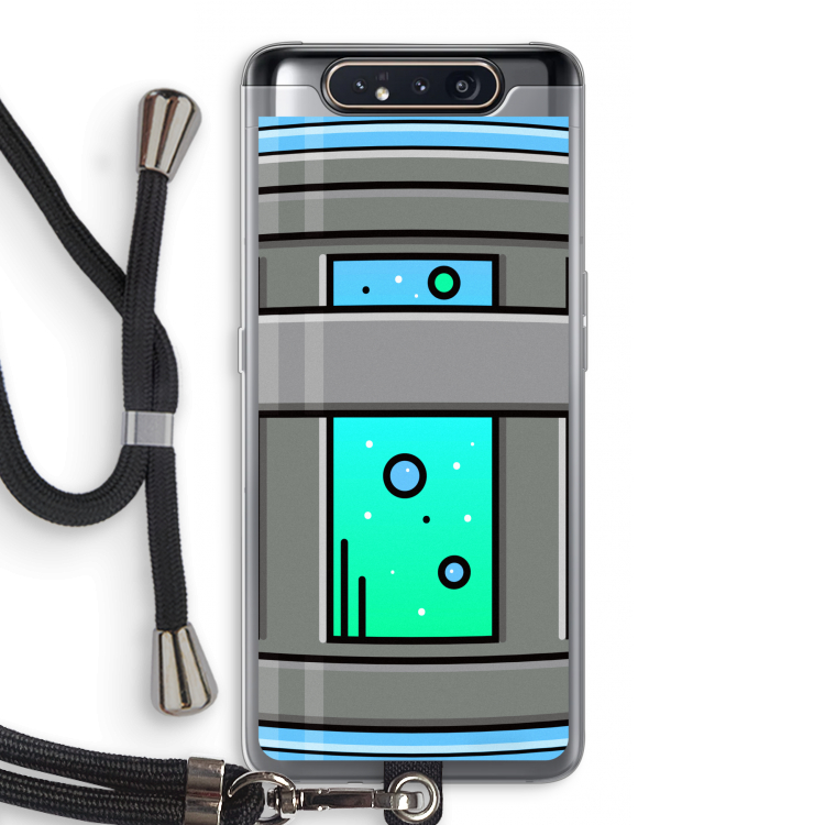 CaseCompany Chug Bottle: Samsung Galaxy A80 Transparant Hoesje met koord