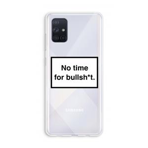 CaseCompany No time: Galaxy A71 Transparant Hoesje