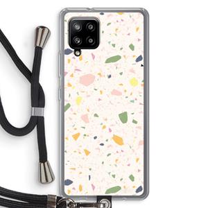 CaseCompany Terrazzo N°21: Samsung Galaxy A42 5G Transparant Hoesje met koord