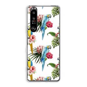 CaseCompany Kleurrijke papegaaien: Sony Xperia 1 III Transparant Hoesje