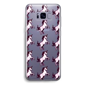 CaseCompany Musketon Unicorn: Samsung Galaxy S8 Plus Transparant Hoesje