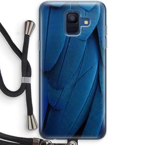 CaseCompany Pauw: Samsung Galaxy A6 (2018) Transparant Hoesje met koord