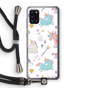 CaseCompany Fantasiewereld: Samsung Galaxy A31 Transparant Hoesje met koord