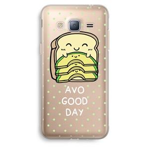 CaseCompany Avo Good Day: Samsung Galaxy J3 (2016) Transparant Hoesje