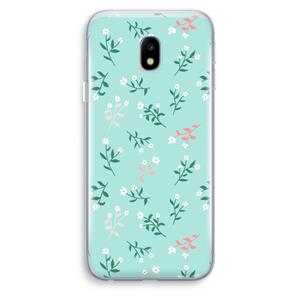 CaseCompany Small white flowers: Samsung Galaxy J3 (2017) Transparant Hoesje