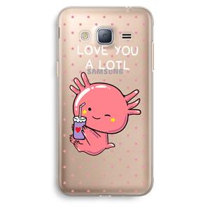 CaseCompany Love You A Lotl: Samsung Galaxy J3 (2016) Transparant Hoesje