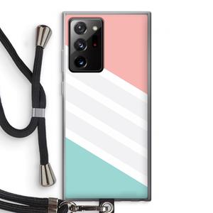 CaseCompany Strepen pastel: Samsung Galaxy Note 20 Ultra / Note 20 Ultra 5G Transparant Hoesje met koord