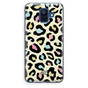 CaseCompany Leopard pattern: Samsung Galaxy A6 (2018) Transparant Hoesje