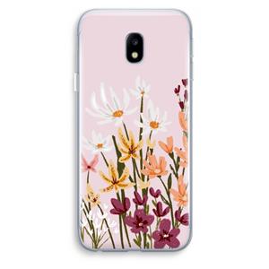 CaseCompany Painted wildflowers: Samsung Galaxy J3 (2017) Transparant Hoesje