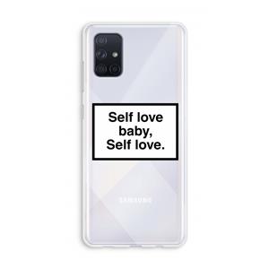 CaseCompany Self love: Galaxy A71 Transparant Hoesje