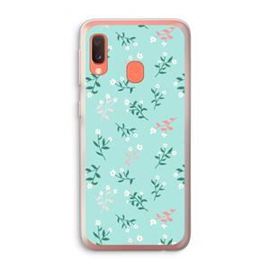 CaseCompany Small white flowers: Samsung Galaxy A20e Transparant Hoesje