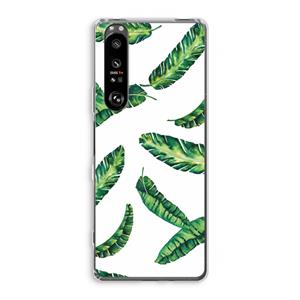 CaseCompany Lange bladeren: Sony Xperia 1 III Transparant Hoesje