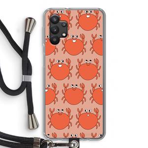 CaseCompany Krab: Samsung Galaxy A32 5G Transparant Hoesje met koord