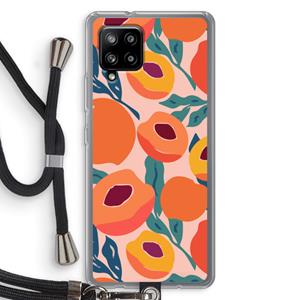 CaseCompany Perzik: Samsung Galaxy A42 5G Transparant Hoesje met koord