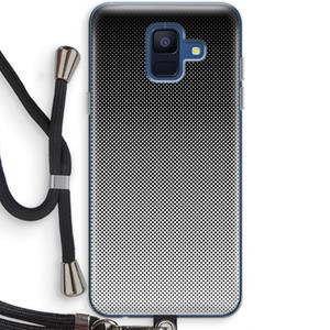 CaseCompany Musketon Halftone: Samsung Galaxy A6 (2018) Transparant Hoesje met koord