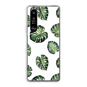 CaseCompany Tropische bladeren: Sony Xperia 1 III Transparant Hoesje