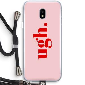 CaseCompany Ugh: Samsung Galaxy J3 (2017) Transparant Hoesje met koord