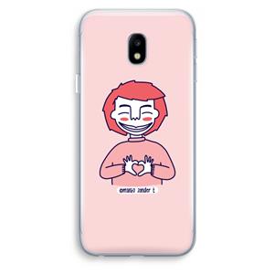 CaseCompany Hartje: Samsung Galaxy J3 (2017) Transparant Hoesje