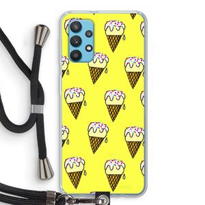 CaseCompany Isjes: Samsung Galaxy A32 4G Transparant Hoesje met koord