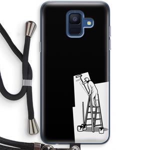 CaseCompany Musketon Painter: Samsung Galaxy A6 (2018) Transparant Hoesje met koord