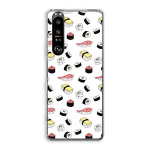CaseCompany Sushi time: Sony Xperia 1 III Transparant Hoesje