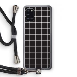 CaseCompany Rooster 2: Samsung Galaxy A31 Transparant Hoesje met koord