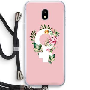 CaseCompany Venus: Samsung Galaxy J3 (2017) Transparant Hoesje met koord