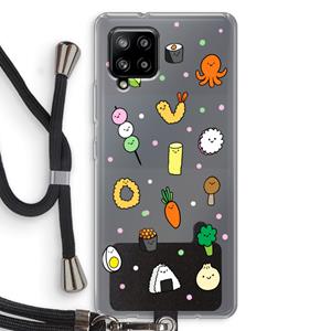 CaseCompany Happy bento friends: Samsung Galaxy A42 5G Transparant Hoesje met koord