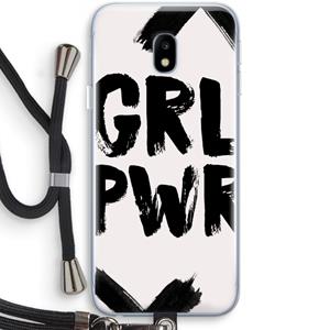 CaseCompany Girl Power #2: Samsung Galaxy J3 (2017) Transparant Hoesje met koord