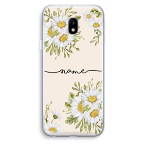 CaseCompany Daisies: Samsung Galaxy J3 (2017) Transparant Hoesje