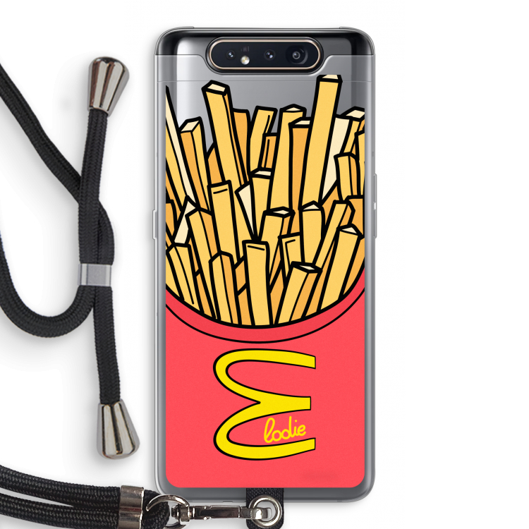 CaseCompany McElodie: Samsung Galaxy A80 Transparant Hoesje met koord