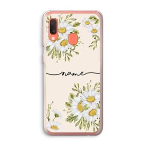 CaseCompany Daisies: Samsung Galaxy A20e Transparant Hoesje