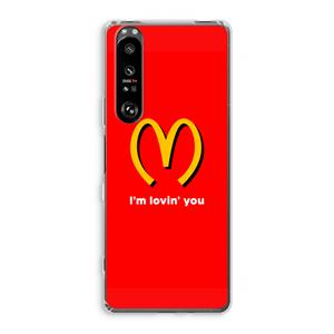 CaseCompany I'm lovin' you: Sony Xperia 1 III Transparant Hoesje