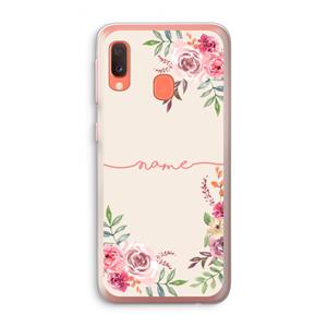 CaseCompany Rozen: Samsung Galaxy A20e Transparant Hoesje