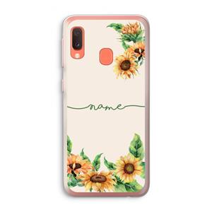 CaseCompany Zonnebloemen: Samsung Galaxy A20e Transparant Hoesje