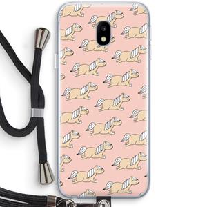 CaseCompany Ponys: Samsung Galaxy J3 (2017) Transparant Hoesje met koord