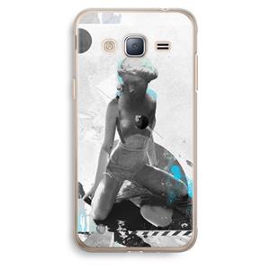 CaseCompany I will not feel a thing: Samsung Galaxy J3 (2016) Transparant Hoesje