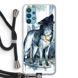 CaseCompany Bleeding Soul: Samsung Galaxy A32 4G Transparant Hoesje met koord