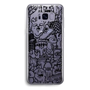 CaseCompany Vexx Black Mixtape: Samsung Galaxy S8 Plus Transparant Hoesje