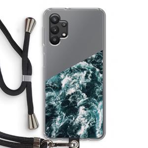 CaseCompany Zee golf: Samsung Galaxy A32 5G Transparant Hoesje met koord