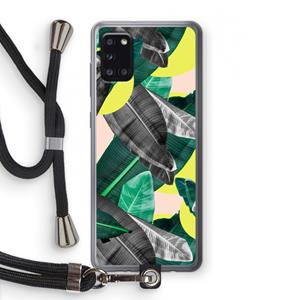 CaseCompany Fantasie jungle: Samsung Galaxy A31 Transparant Hoesje met koord