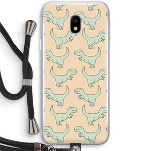 CaseCompany Dinos: Samsung Galaxy J3 (2017) Transparant Hoesje met koord