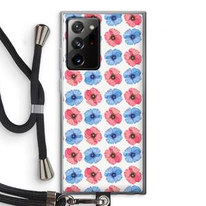 CaseCompany Klaproosjes: Samsung Galaxy Note 20 Ultra / Note 20 Ultra 5G Transparant Hoesje met koord