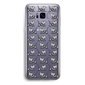 CaseCompany Zwarte poes: Samsung Galaxy S8 Plus Transparant Hoesje