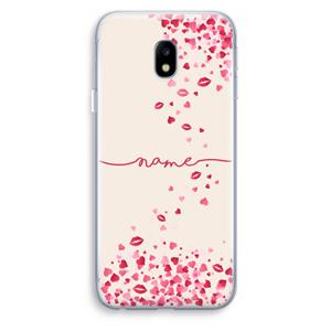 CaseCompany Hartjes en kusjes: Samsung Galaxy J3 (2017) Transparant Hoesje