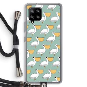 CaseCompany Pelican: Samsung Galaxy A42 5G Transparant Hoesje met koord