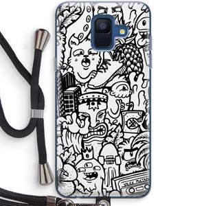 CaseCompany Vexx Mixtape #2: Samsung Galaxy A6 (2018) Transparant Hoesje met koord