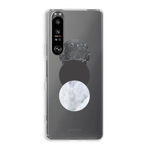 CaseCompany Marmeren cirkels: Sony Xperia 1 III Transparant Hoesje