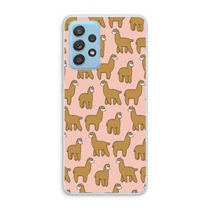 CaseCompany Alpacas: Samsung Galaxy A73 Transparant Hoesje