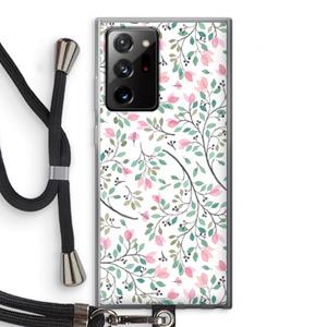 CaseCompany Sierlijke bloemen: Samsung Galaxy Note 20 Ultra / Note 20 Ultra 5G Transparant Hoesje met koord